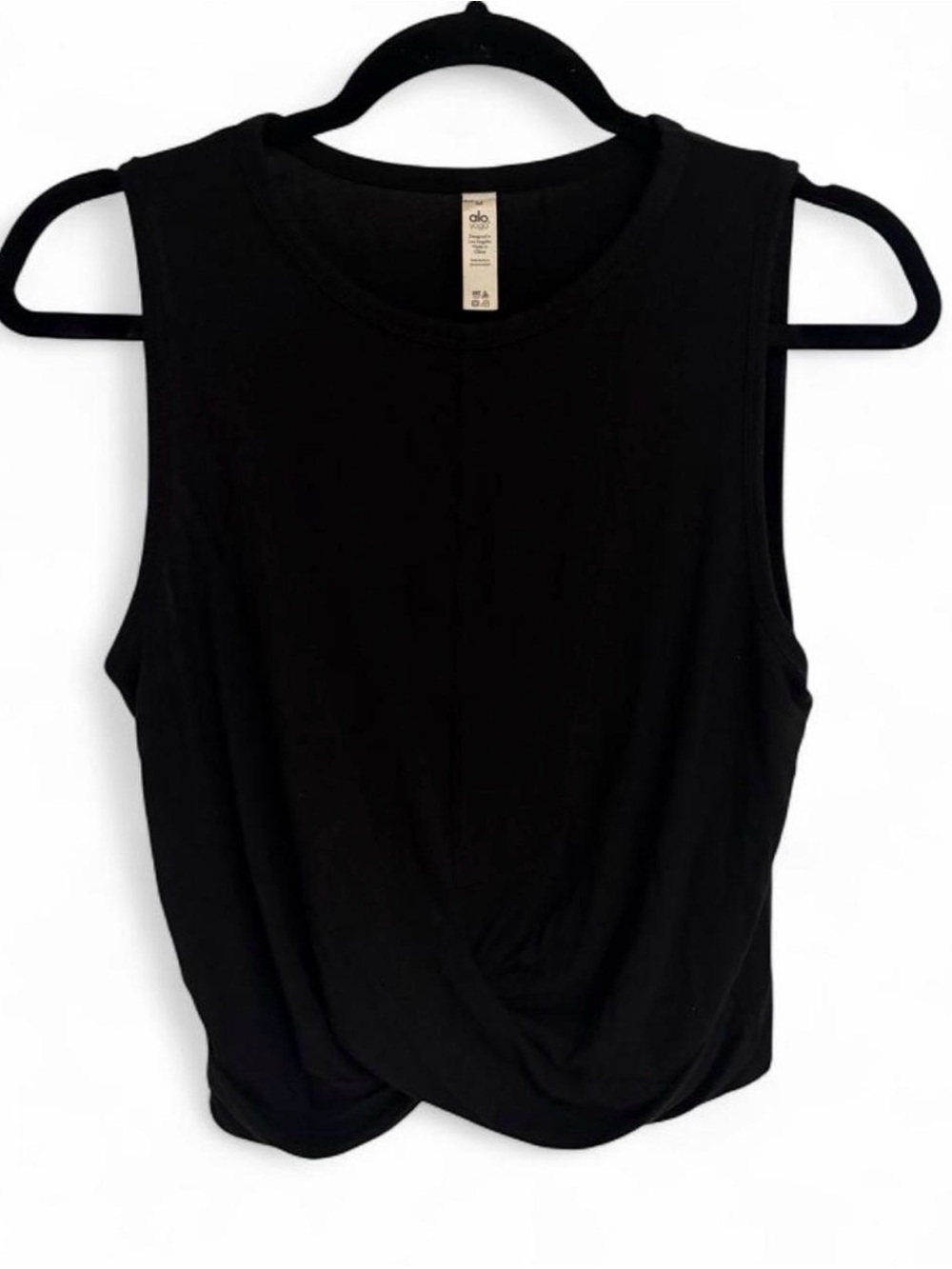 Alo Black Twist Front Tank